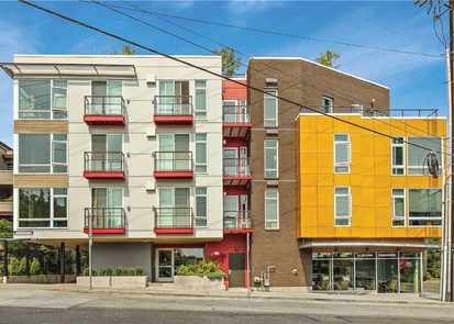 Street view of The Fifteen in Seattle, Washington.